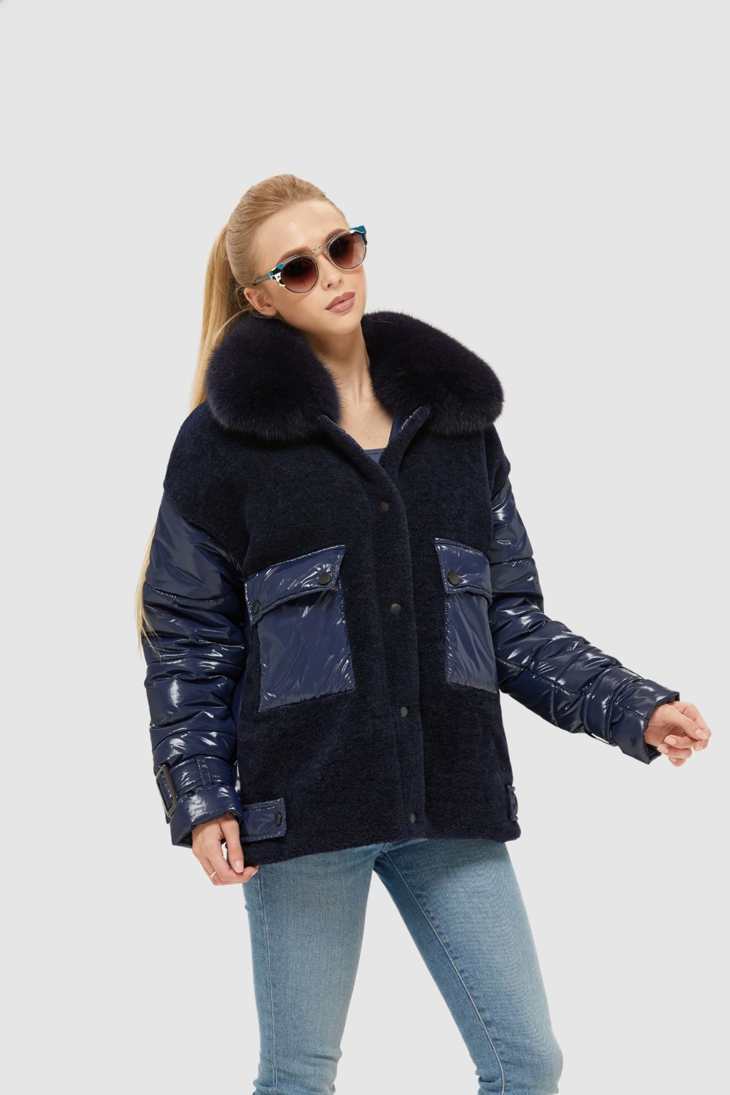Зимняя куртка Mila Nova К-107 синий — изображение 1