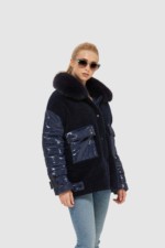 Зимняя куртка Mila Nova К-107 синий — изображение 3