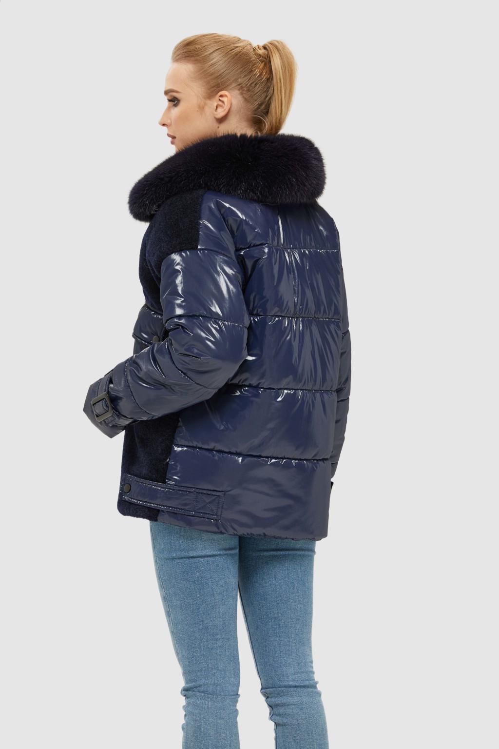 Зимняя куртка Mila Nova К-107 синий — изображение 2