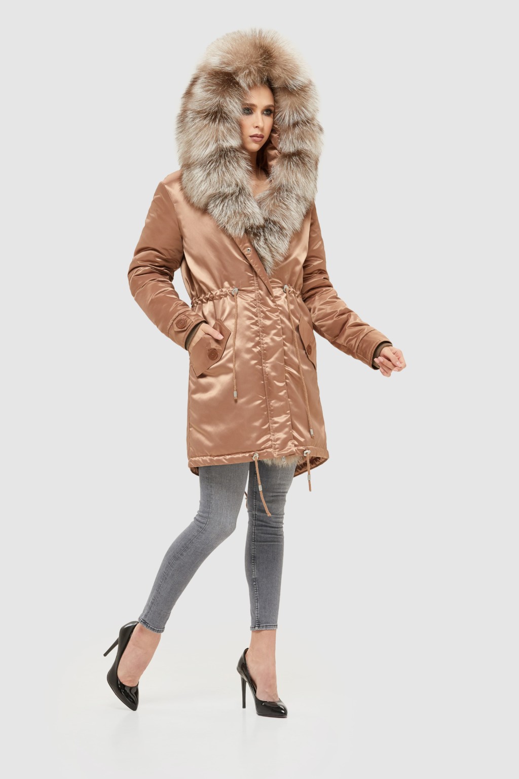 Зимовая парка Mila Nova П-96єх капучино - Зображення 4