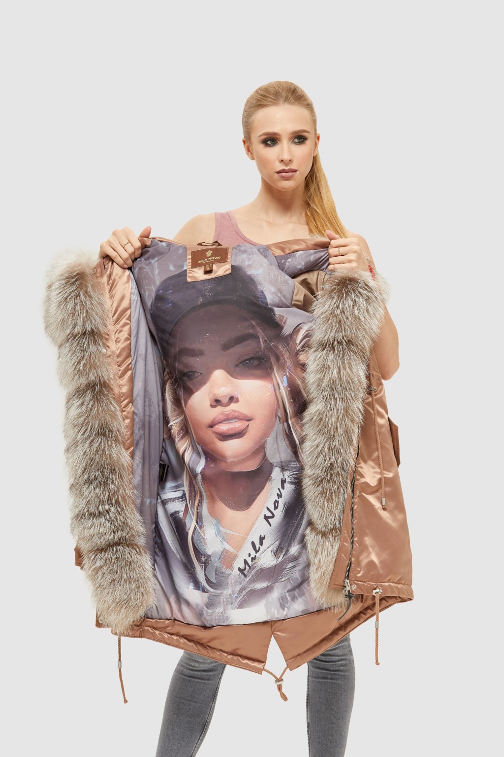 Зимовая парка Mila Nova П-96єх капучино - Зображення 2