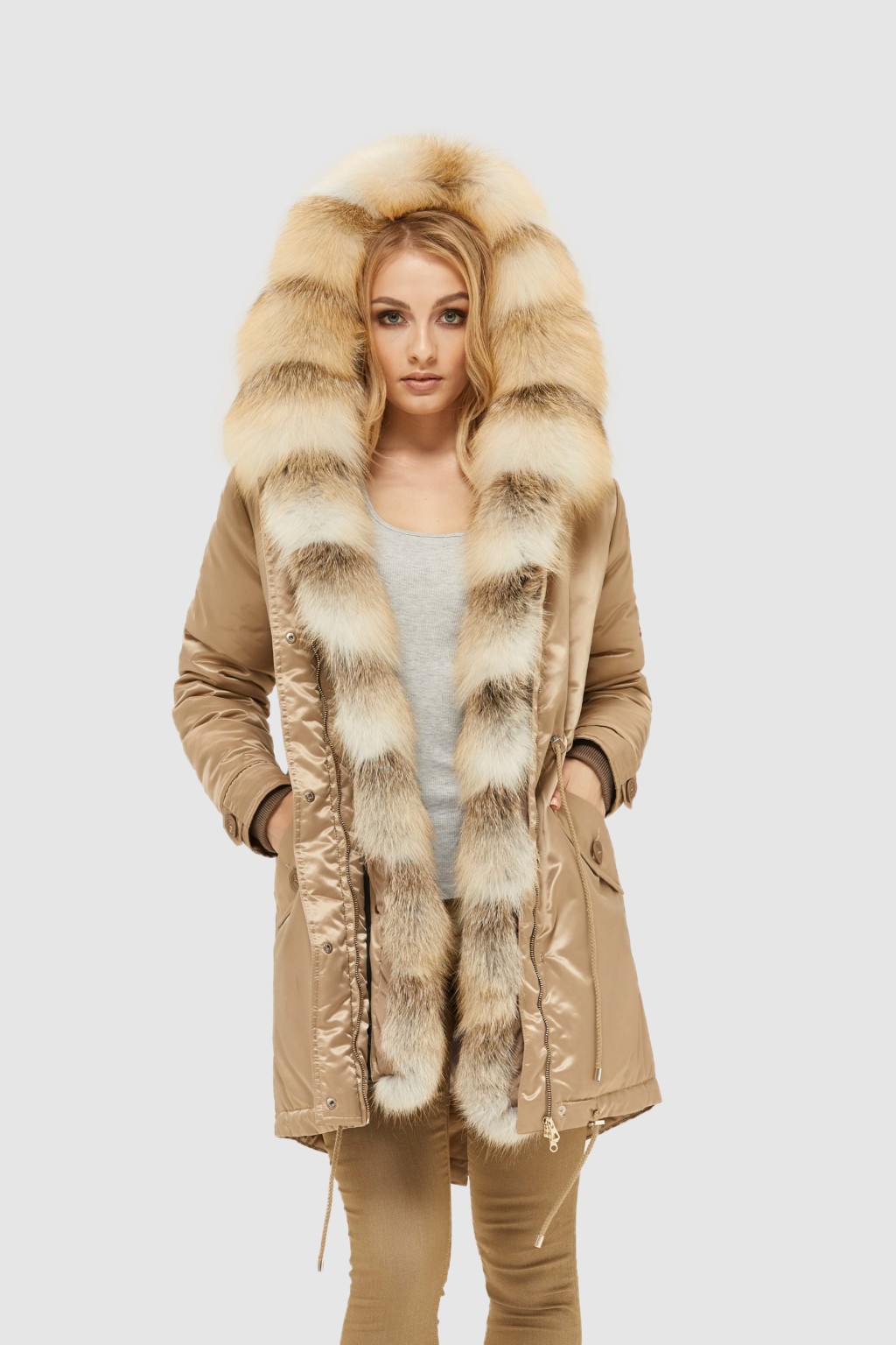 Зимняя парка Mila Nova П-96ех бежевый — изображение 1