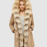 Зимняя парка Mila Nova П-96ех бежевый