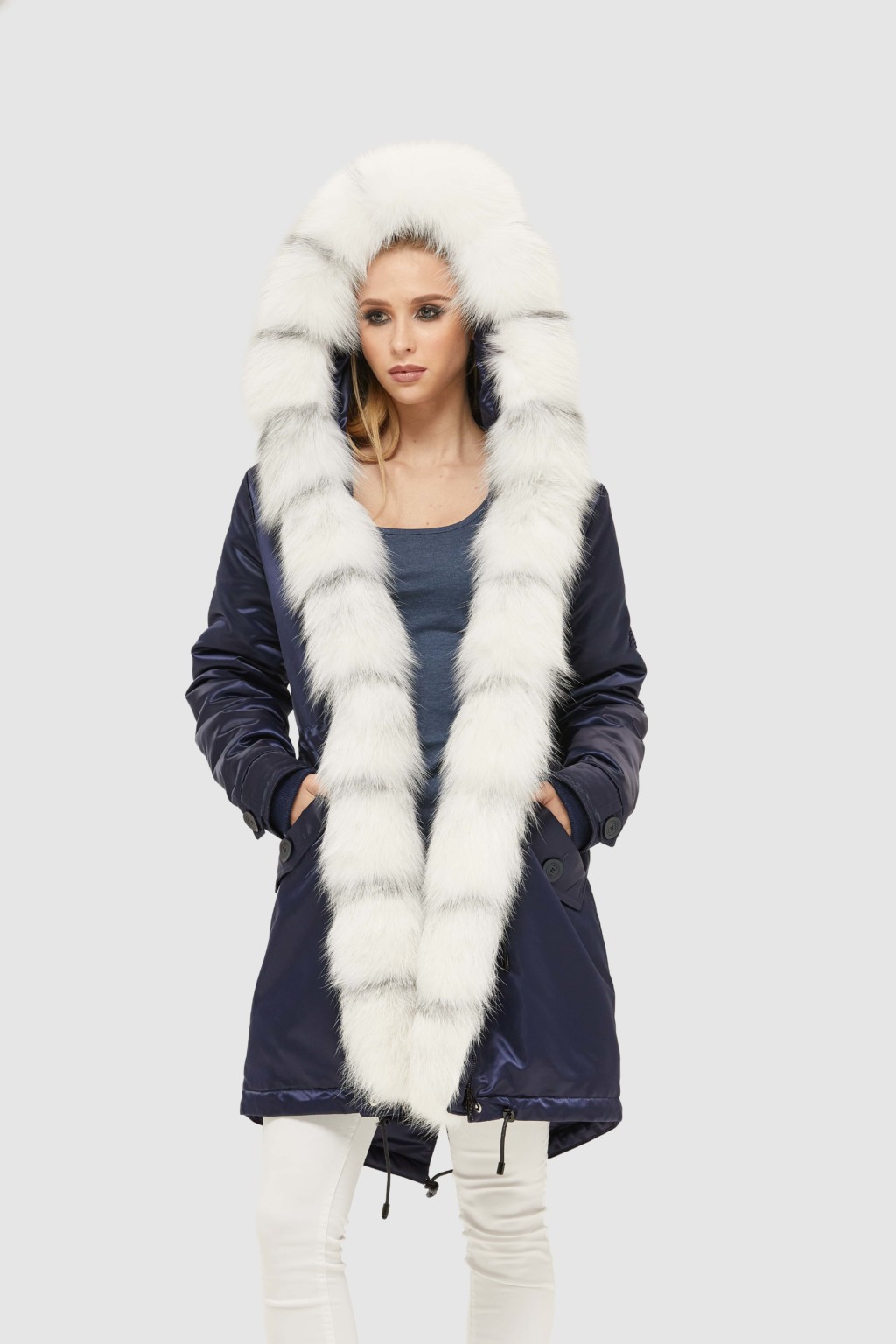 Зимняя парка Mila Nova П-96ех синий — изображение 3