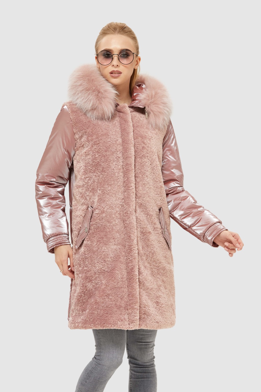 Зимняя куртка Mila Nova К-101 розовая — изображение 4
