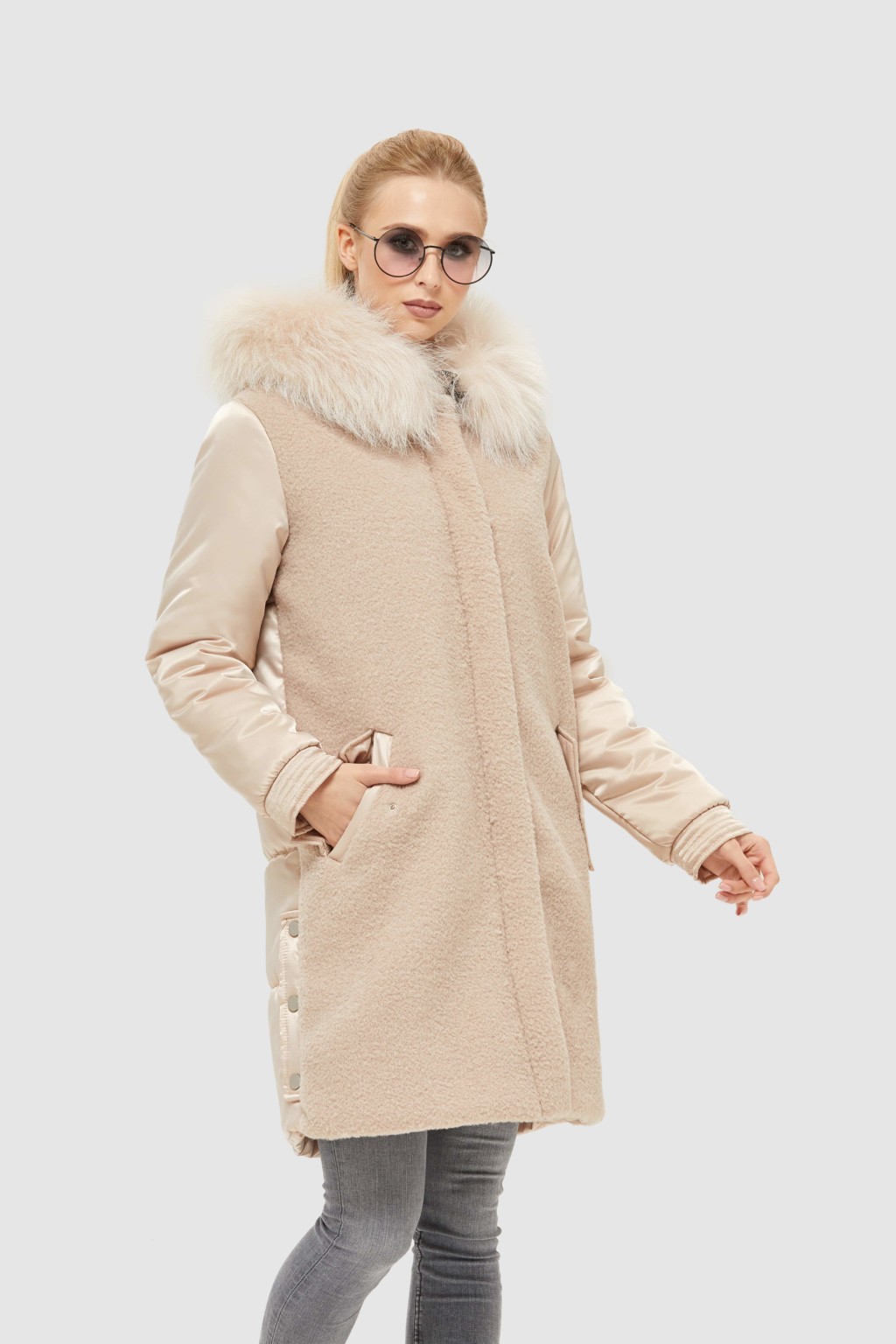 Зимняя куртка Mila Nova К-101 молоко — изображение 5