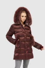 Зимний пуховик Mila Nova К-87 бордо — изображение 2