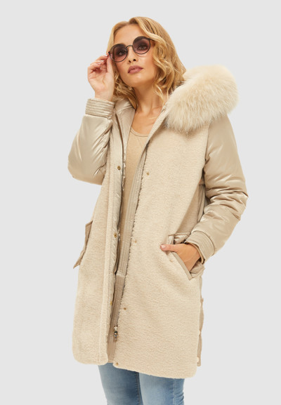 Зимняя куртка Mila Nova К-101 молоко