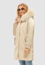 Зимняя куртка Mila Nova К-101 молоко — изображение 4