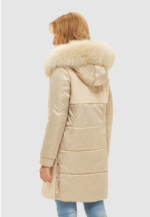 Зимняя куртка Mila Nova К-101 молоко — изображение 3