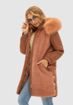 Зимняя куртка Mila Nova К-101 капучино — изображение 4