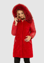Зимняя куртка Mila Nova К-101 красная — изображение 4