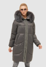 Зимний пуховик Mila Nova К-117 серый
