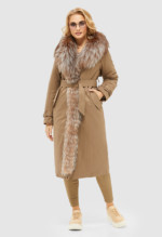 Зимний плащ Mila Nova К-114 капучино