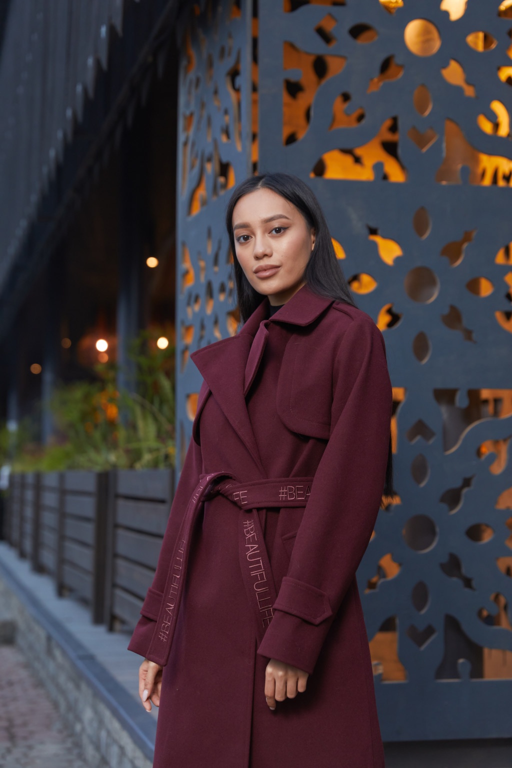 Демисезонное пальто Mila Nova ПВ-172 бордо — изображение 4