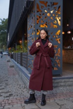 Демисезонное пальто Mila Nova ПВ-172 бордо — изображение 3