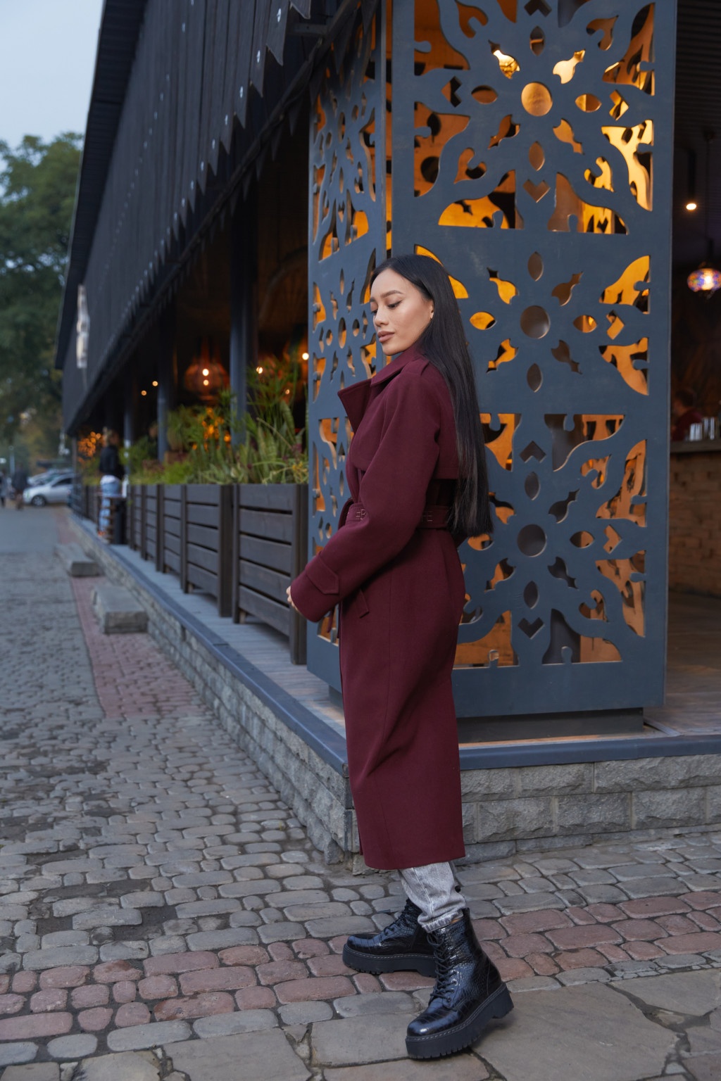 Демисезонное пальто Mila Nova ПВ-172 бордо — изображение 2