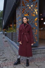 Демисезонное пальто Mila Nova ПВ-172 бордо