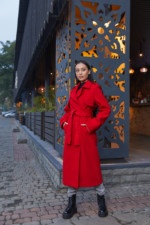 Демисезонное пальто Mila Nova ПВ-172 красное — изображение 3