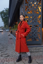 Демисезонное пальто Mila Nova ПВ-172 терракот