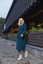 Демисезонное пальто Mila Nova ПВ-172 зеленое — изображение 2