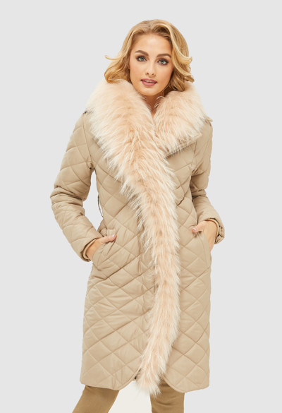 Зимний плащ Mila Nova К-118 молоко