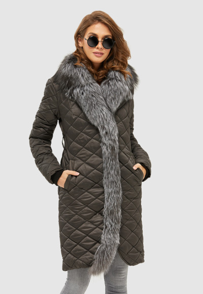 Зимний плащ Mila Nova К-118 черный