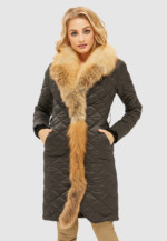 Зимний плащ Mila Nova К-118 черный — изображение 5