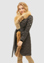 Зимний плащ Mila Nova К-118 черный — изображение 4