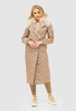 Зимний плащ Mila Nova ПВ-120 бежевый — изображение 2