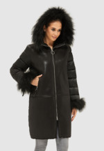 Зимова дублянка Mila Nova Д-152 чорна