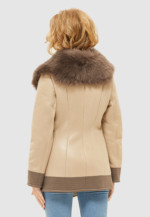 Зимняя дубленка Mila Nova Д-34 бежевая — изображение 3