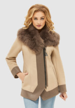 Зимняя дубленка Mila Nova Д-34 бежевая — изображение 2