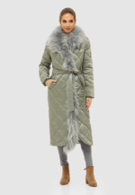 Зимний плащ Mila Nova К-131 оливка