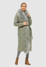Зимний плащ Mila Nova К-131 оливка — изображение 2
