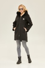 Зимняя дубленка Mila Nova Д-153 черная — изображение 2