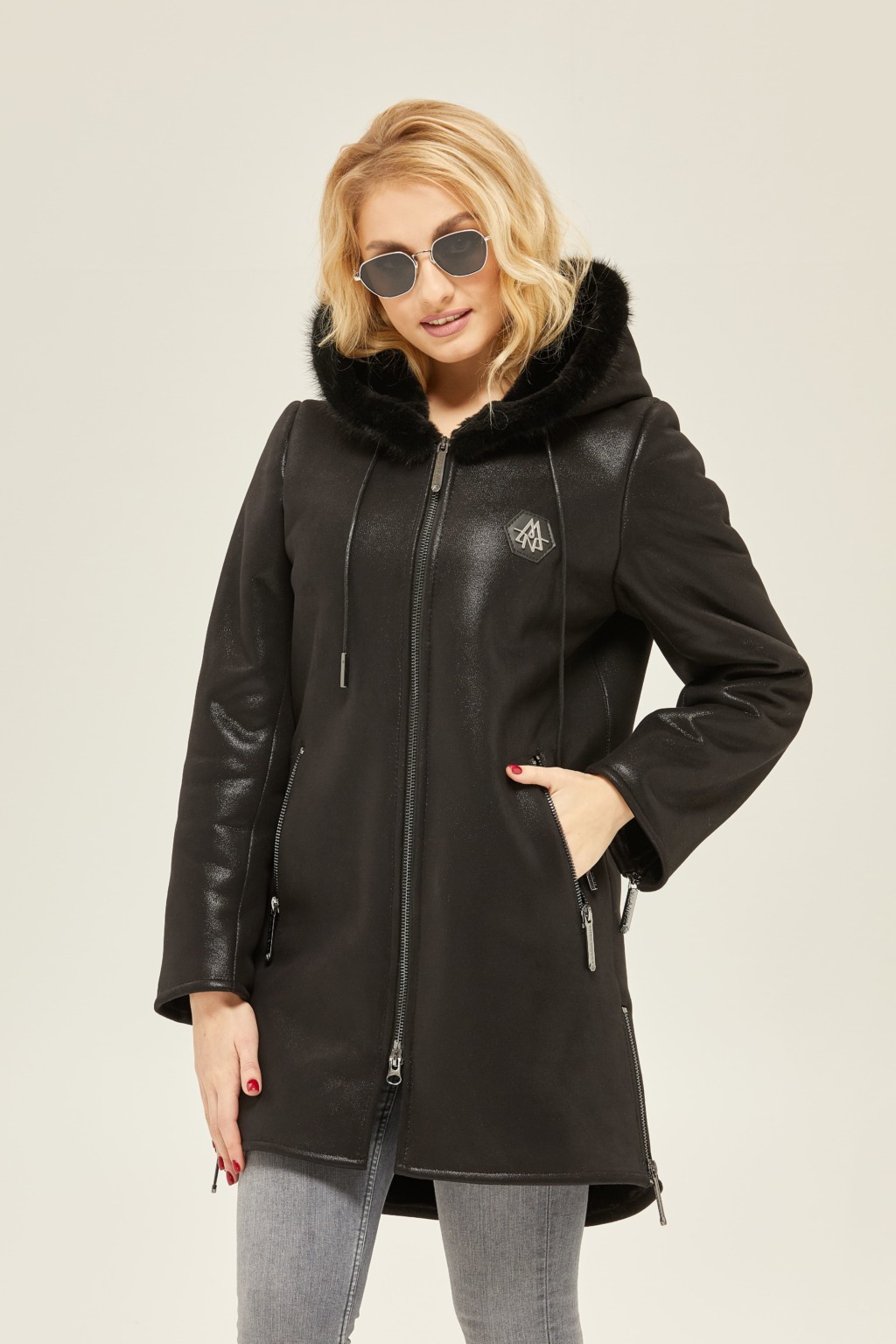 Зимняя дубленка Mila Nova Д-153ех черная — изображение 4