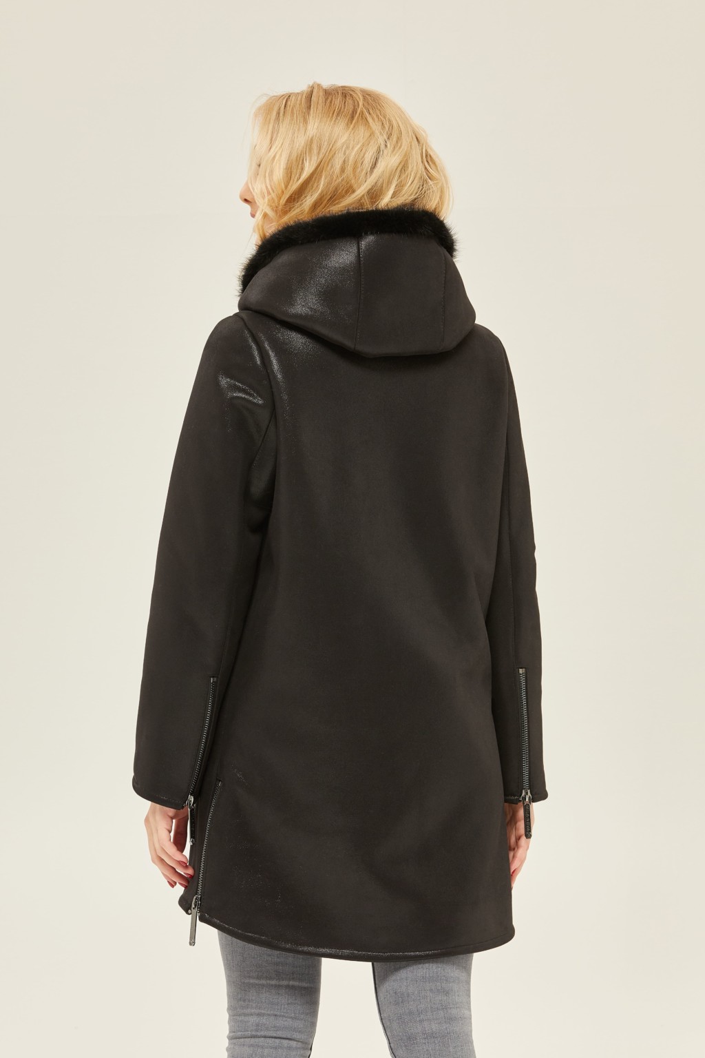 Зимняя дубленка Mila Nova Д-153ех черная — изображение 2