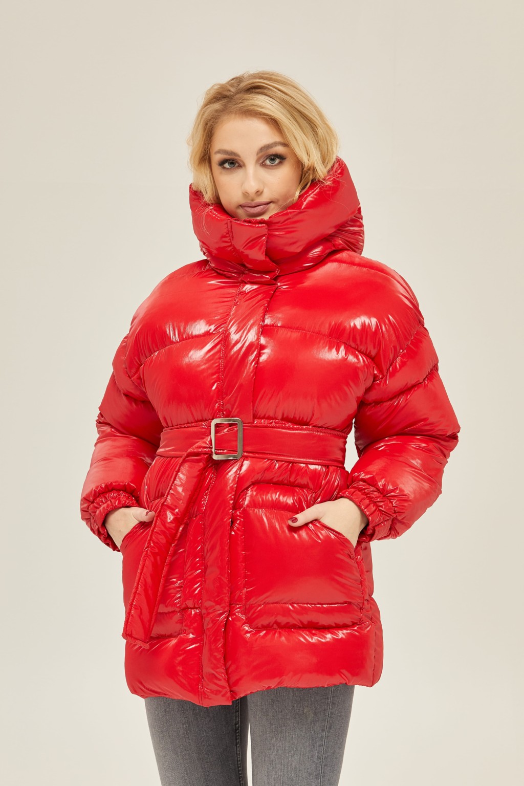 Зимняя куртка Mila Nova К-127 красная — изображение 2