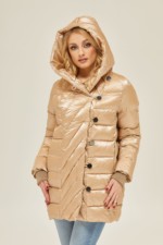 Зимняя куртка Mila Nova К-136 бежевый — изображение 3