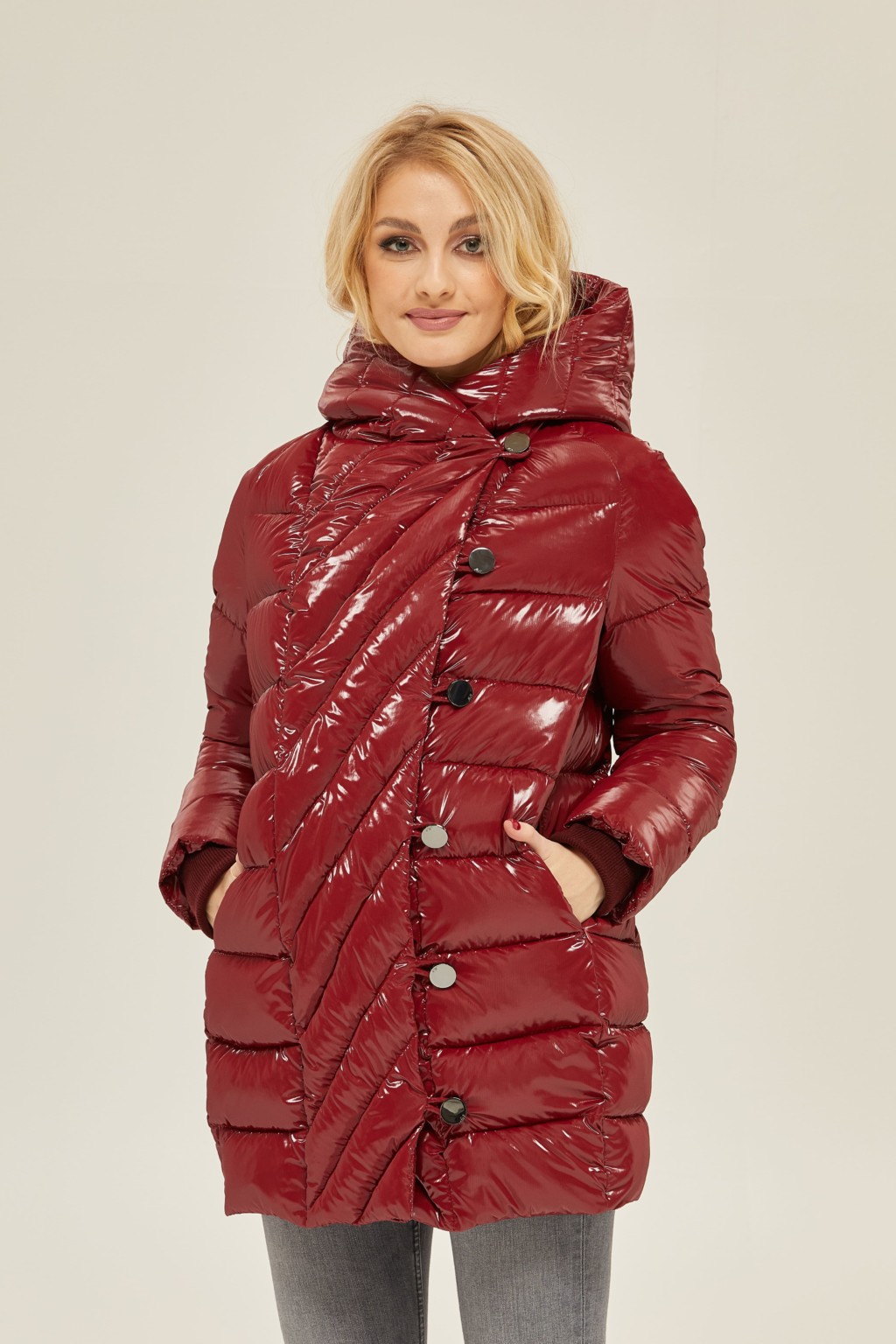 Зимняя куртка Mila Nova К-136 бордо — изображение 2