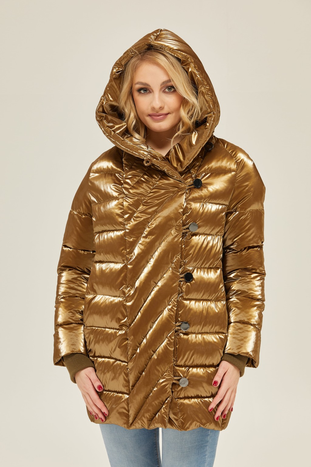 Зимняя куртка Mila Nova К-136 золото — изображение 2