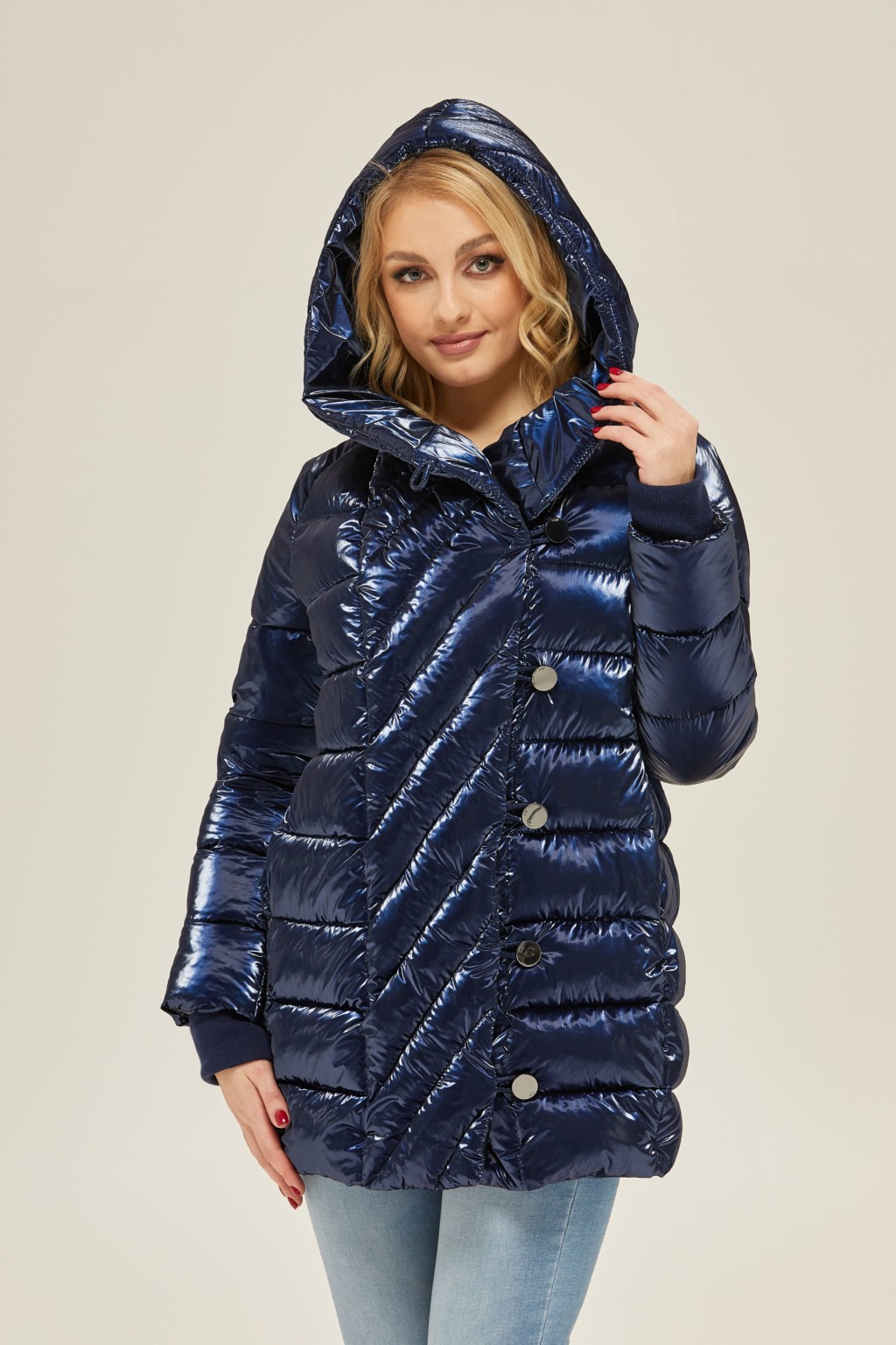 Зимняя куртка Mila Nova К-136 синий — изображение 2