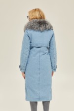 Зимний плащ Mila Nova К-135 голубой — изображение 3