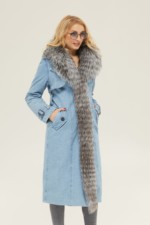 Зимний плащ Mila Nova К-135 голубой — изображение 2