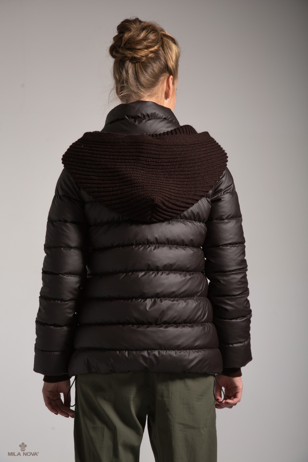 Демисезонная куртка Mila Nova К-18 шоколад — изображение 2
