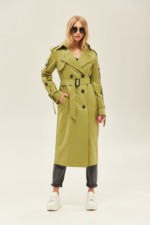 Демисезонный тренч Mila Nova Q-44 оливка — изображение 3