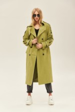 Демисезонный тренч Mila Nova Q-44 оливка — изображение 2
