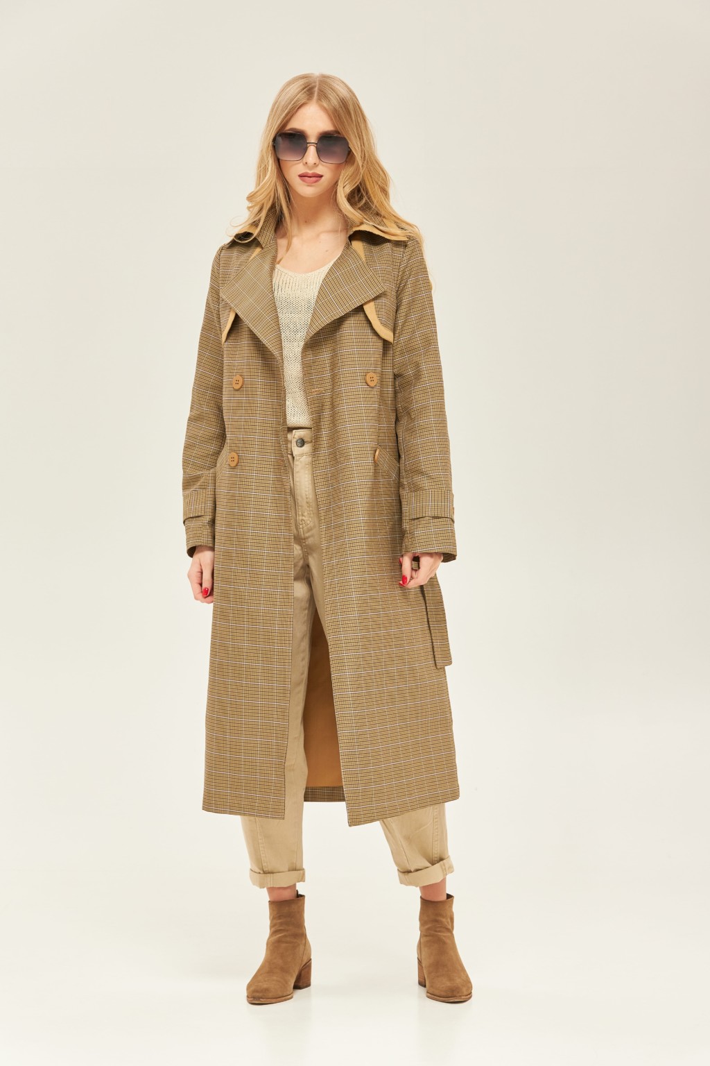 Демисезонный тренч Mila Nova Q-59 хаки — изображение 2