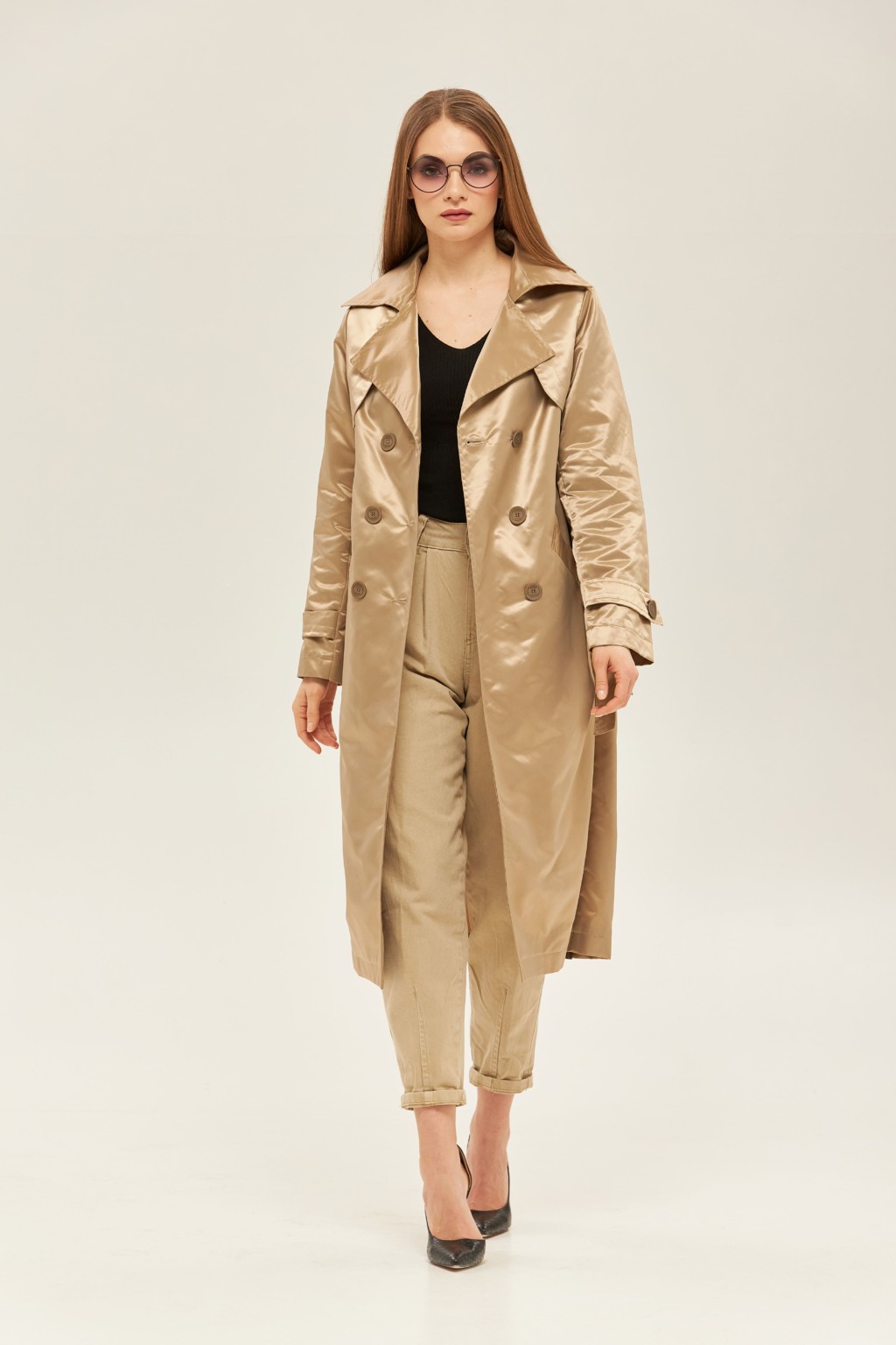 Демисезонный плащ Mila Nova Q-75 бежевый — изображение 2